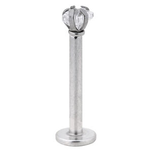 Steel Basicline® Internally Threaded Jewelled Labret Star Stone Steel Basicline® Internally Threaded Jewelled Labret Star Stone