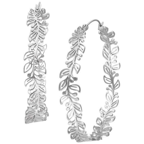 Floral Garland Hoops Pair