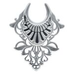 Filigrane barocke Ear Saddles aus silbernem Chirurgenstahl
