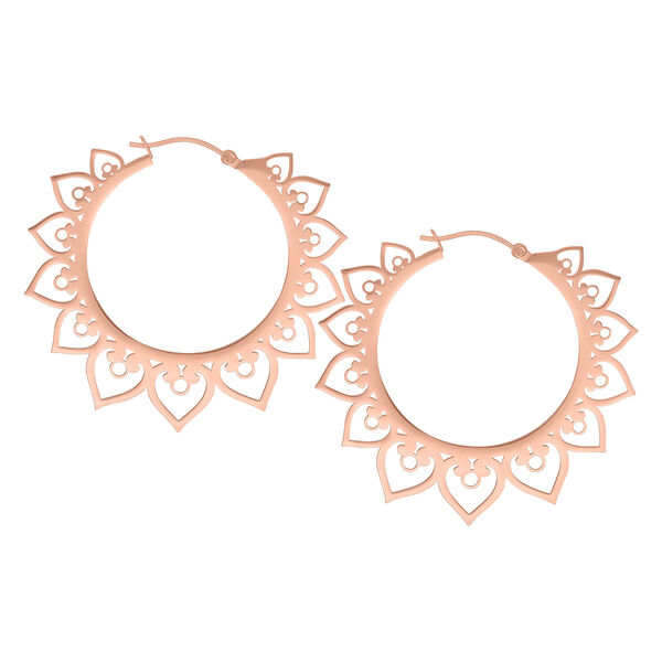 Hearts Hoops<!--6167f9b07c3d1--> - Rosegold