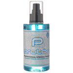 Bottiglia trasparente da 200ml di Proton Stencil Primer con etichetta blu su sfondo bianco