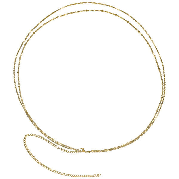 Doublerow Belly Chain - Golden Metal