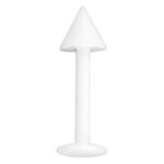 Valkoinen Bioplast-labret kartiopäällä valkoisella taustalla