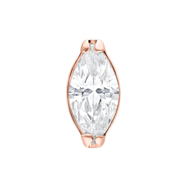 Push Fit Oval Crystal Attachment - Rosegold