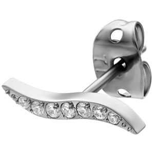 Silberne Kristall Ohrstecker - Set Schmuck Silberne Ohrstecker mit Kristallen auf weißem Hintergrund