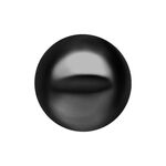 Sfera in titanio nero con filettatura esterna su sfondo bianco, 6 mm