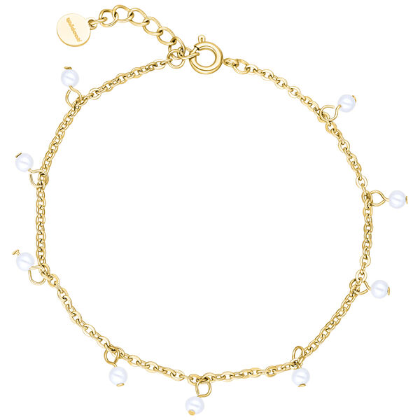 Little Synthetic Pearl Bracelet - Golden Metal