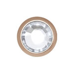 Aro redondo de titanio en rosé con piedra de cristal claro, 5 mm