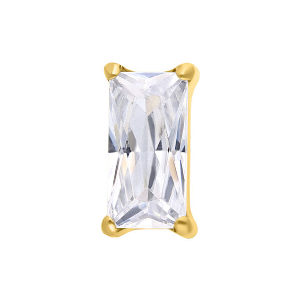 Push Fit Baguette Crystal Attachment - Golden Metal