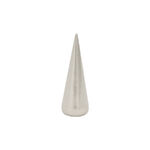 Cono de titanio plateado en fondo blanco