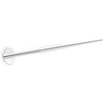 Varilla de inserción Push-Fit plateada de 1.2mm de titanio sobre fondo blanco