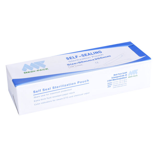 Transparent sterilization bags 90 x 260 mm<!--619ba57079eef-->