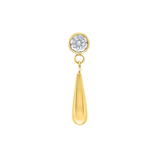 Push Fit Crystal Drop Attachment - Golden Metal