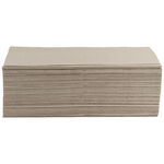Toalla de 1 capa beige doblada sobre fondo blanco
