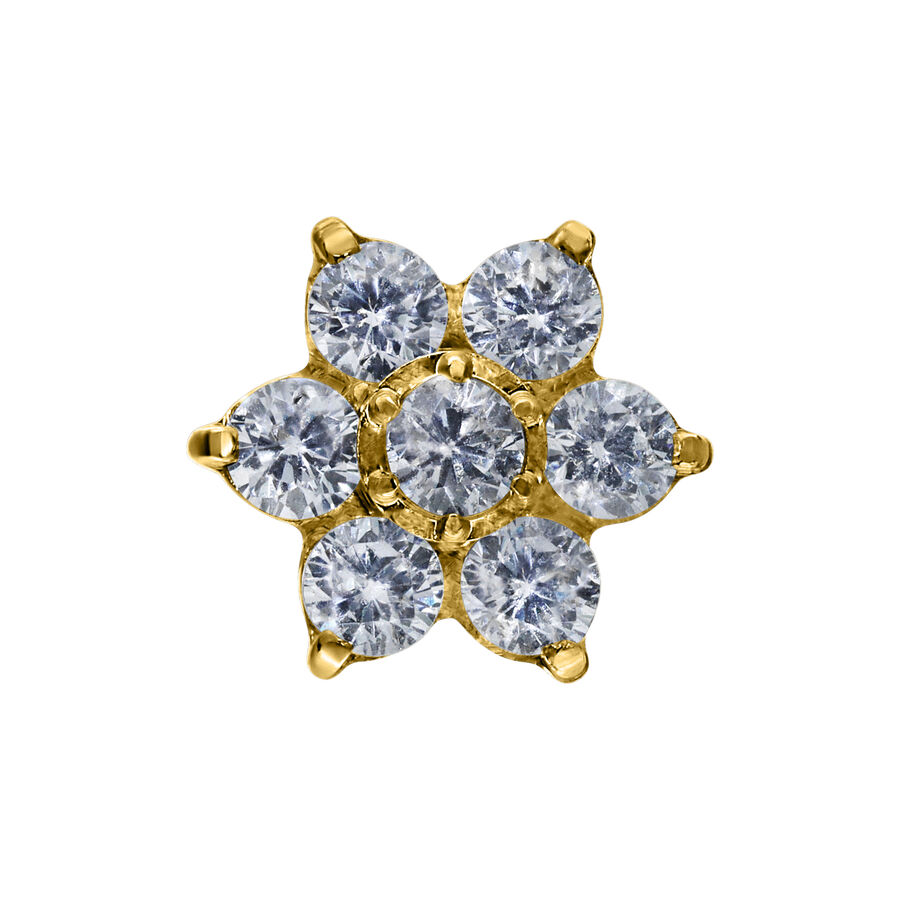 Terminale push-fit Crystal Flower Titanio