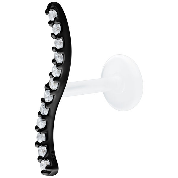 Long Crystal Line Push Fit Labret