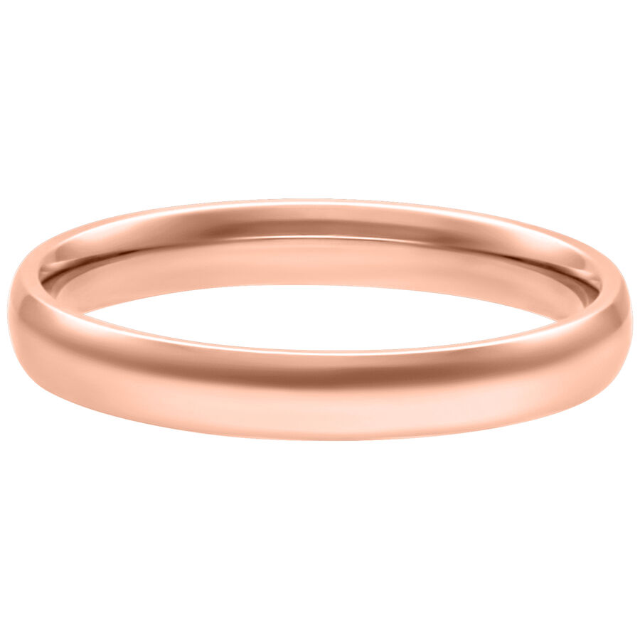 Anillo de oro rosa de 17,0 mm sobre fondo blanco