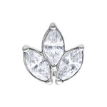 Accessorio Argento Push Fit con tre pietre cristalline