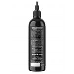 Schwarze 200 ml Flasche Tattoo-Tinte mit schwarzem Etikett und feiner Dosierspitze