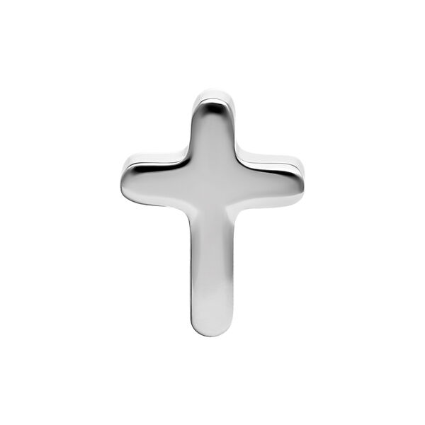Push Fit Little Cross Attachment - Silvercoloured Metal