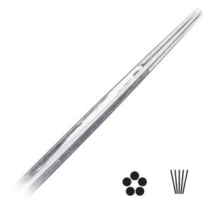 Runde Liner Long Taper Tattoonadeln 50 Stk Nahaufnahme von runden Liner Long Taper Tattoonadeln aus Chirurgenstahl 316L auf weißem Hintergrund