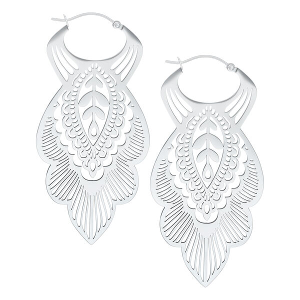 Mandala Leaf Hoops<!--5c66c9151f30b-->