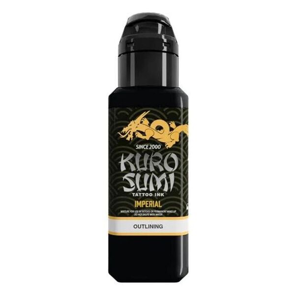 Kuro Sumi Imperial Outlining Tatuointimuste Pullo, musta, 44ml