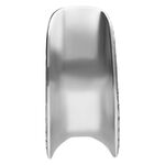 Ear Saddle Maori argento in acciaio chirurgico 316L, dimensione 8,0 mm, su sfondo bianco