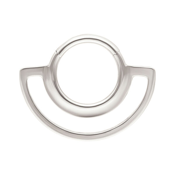 Dual Ring Clicker de oro blanco sobre fondo blanco