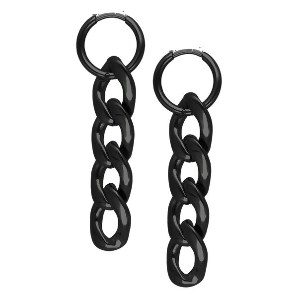 Little Chunky Hoops - Black Metal