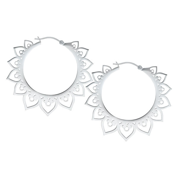 Hearts Hoops<!--6167f9b07c3d1--> - Silvercoloured Metal