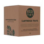 Braune Box mit grünem EcoTat Logo und Aufschrift 'Cartridge Holder 50 pcs'.