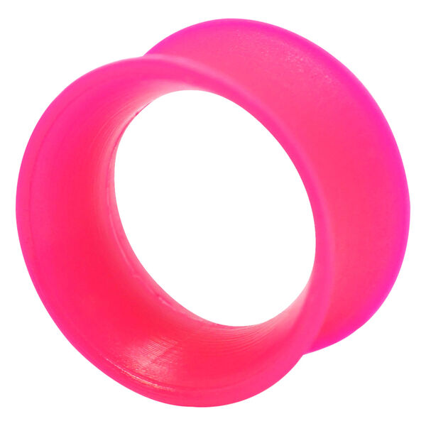 Pinkes Kaos UV Skin Eyelet Tunnel aus Silikon, Größe 3,0 mm