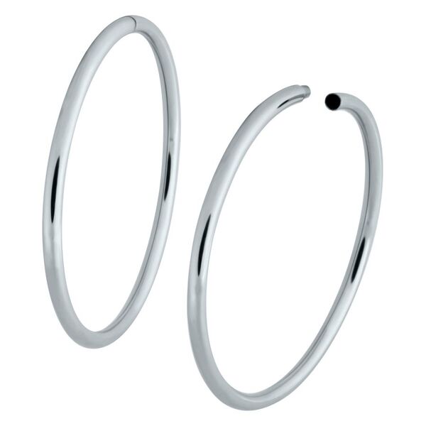 Orecchini Hoops Grandi Acciaio