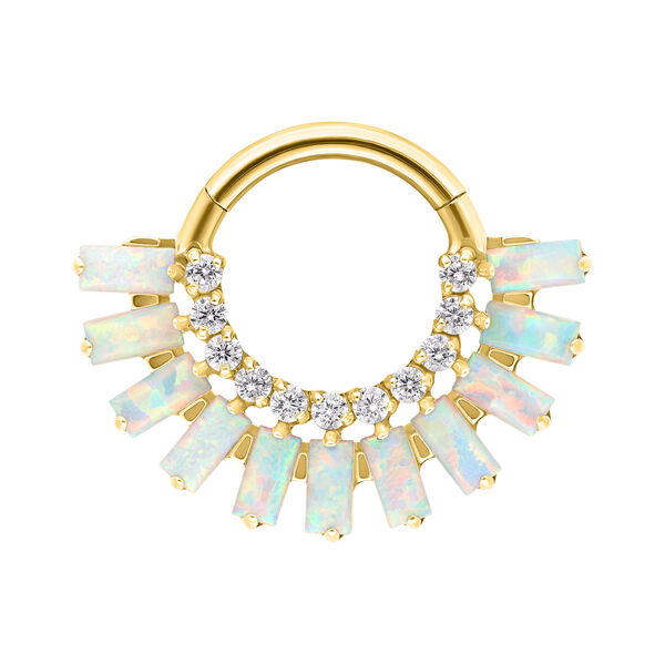 Synthetic Opal Aurora Clicker - Golden Metal