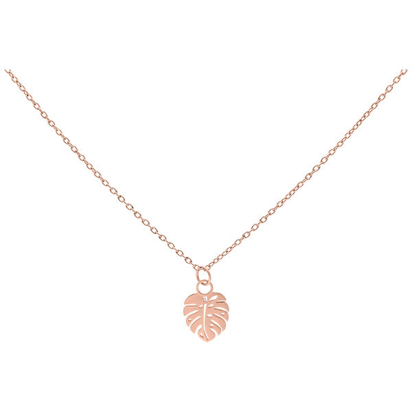 Monstera Leaf Necklace - Rosegold