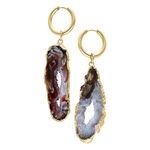 Little Indian Agate Hoops