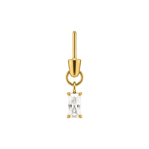 Baguette Crystal Rook Push Fit Attachment - Golden Metal